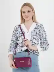 Бордовый маленькая женская сумочка через плечо