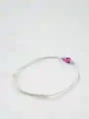 Голубой браслет белая нить с буквой / Инициал цветные , Handmade