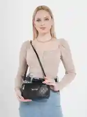 Черный маленькая женская сумочка через плечо
