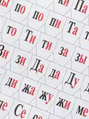 Касса букв, слогов и счета, c цветным рисунком, оборотная, формат А5