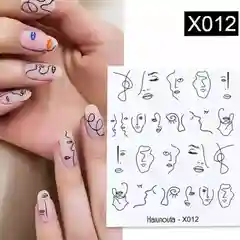 Алый наклейки на ногти 3D