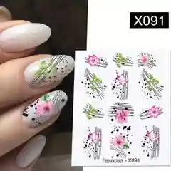 Алый наклейки на ногти 3D