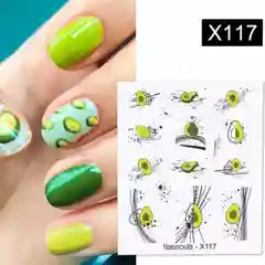 Алый наклейки на ногти 3D