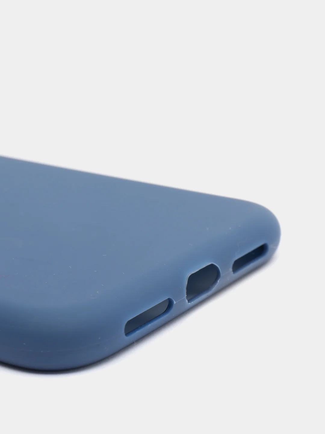Синий меланж чехол для iPhone (Айфон) 11 силиконовый, синий