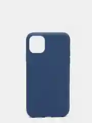Синий меланж чехол для iPhone (Айфон) 11 силиконовый, синий