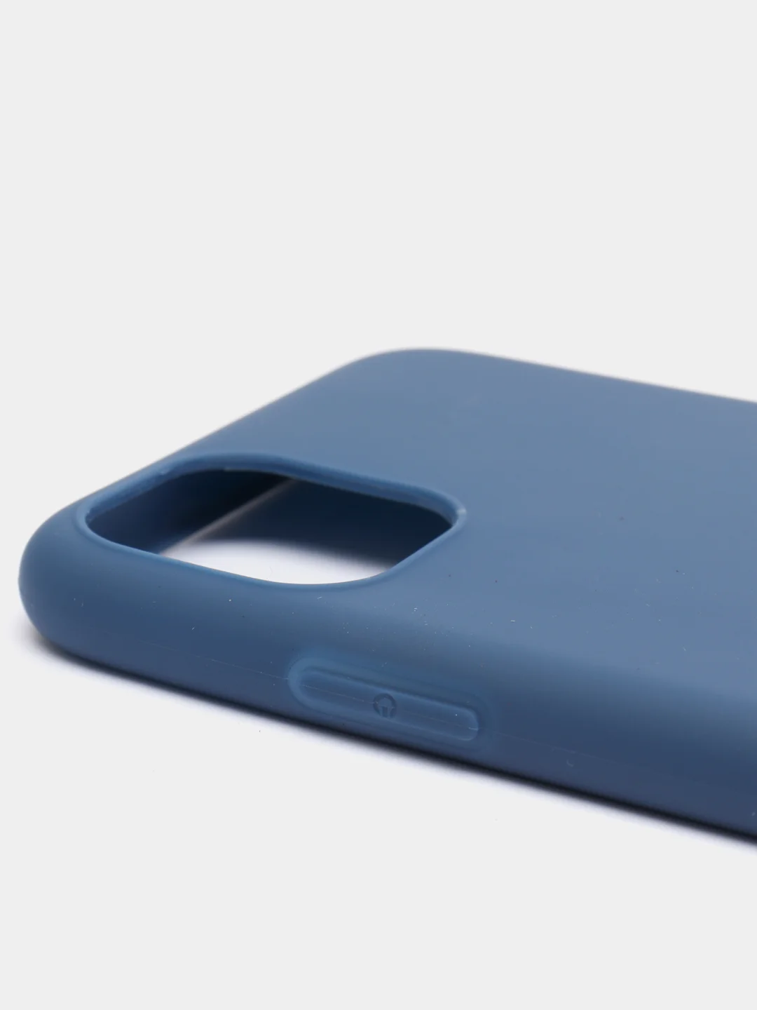 Синий меланж чехол для iPhone (Айфон) 11 силиконовый, синий