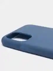 Синий меланж чехол для iPhone (Айфон) 11 силиконовый, синий