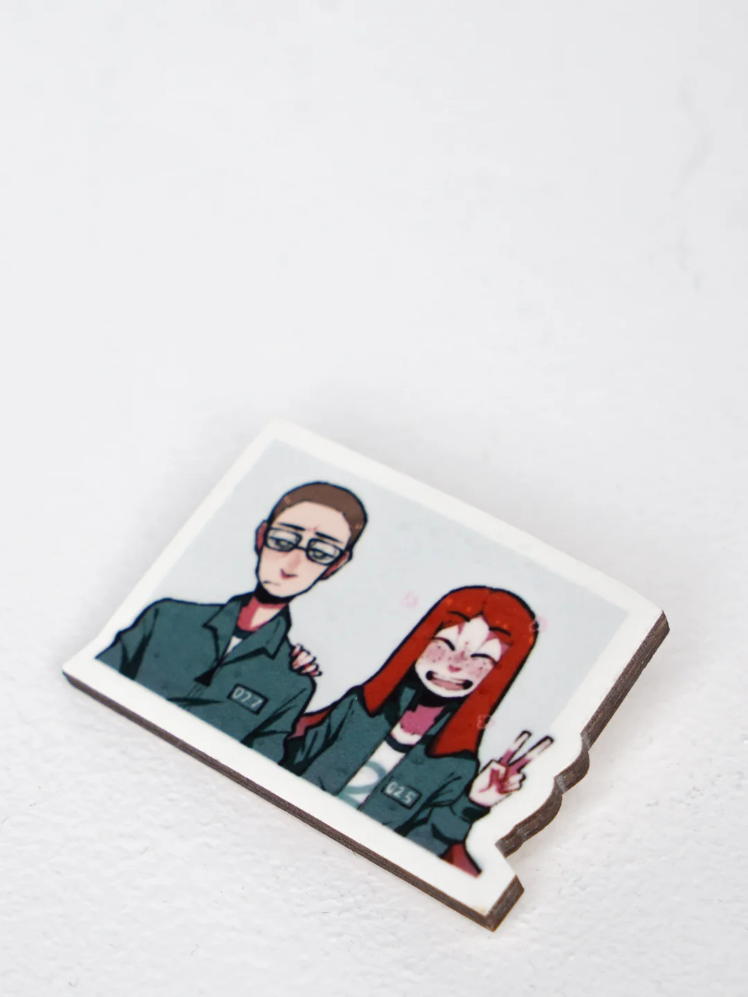 Вишнёвый деревянные значки по сериалу "Игра кальмара"