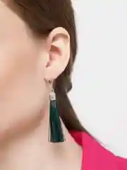 Серьги-кисти, малахит