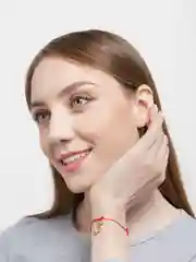 Вишнёвый браслет красная нить с кулоном