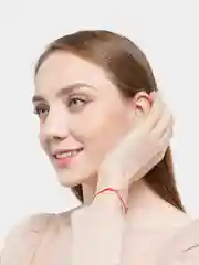 Горчичный браслет красная нить с кулоном