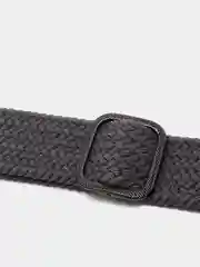 Тёмно-серый нейлоновый ремешок для Apple Watch плетёный с пряжкой