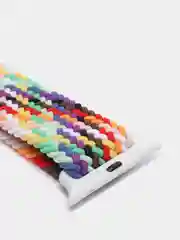 Салатовый нейлоновый ремешок для Apple Watch плетёный с пряжкой