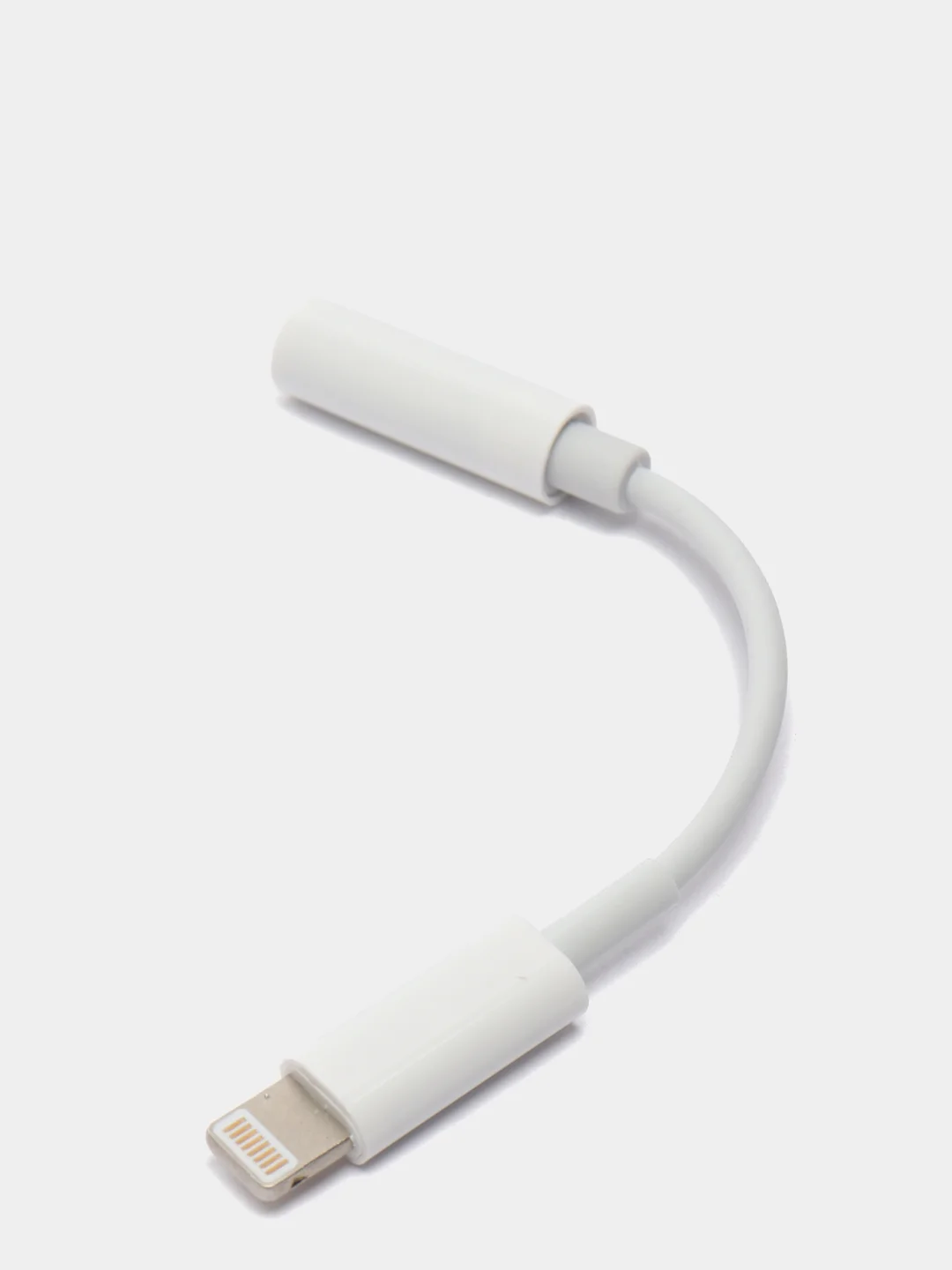 Белый переходник для поключения наушников к iPhone Lightning - jack 3,5
