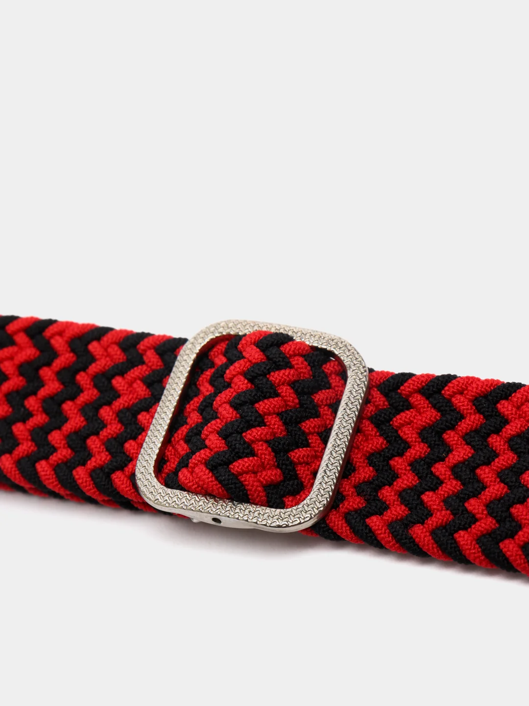 Красный нейлоновый ремешок для Apple Watch плетёный с пряжкой