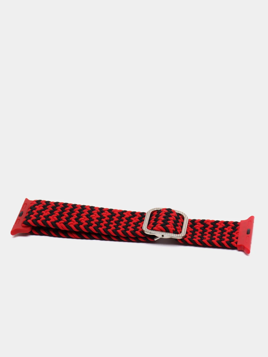 Красный нейлоновый ремешок для Apple Watch плетёный с пряжкой