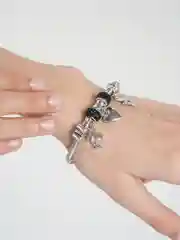 Черный браслет подростковый/браслет женский