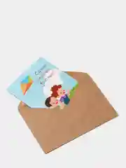 Конфетный открытки с крафт конвертом С днем рождения