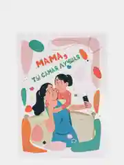 Мятный открытки с крафт конвертом Маме