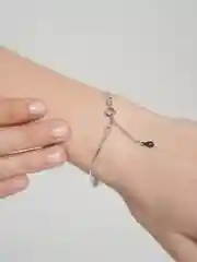 Серебряный браслет серебряный женский, с кубом