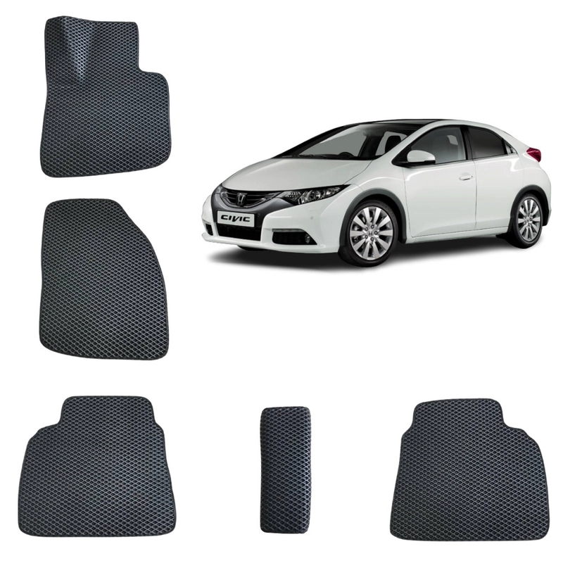 3-D Автомобильные EVA, ЭВА, ЕВА коврики для HONDA CIVIC 8 (5D) / ХОНДА ЦИВИК 8 (5Д)