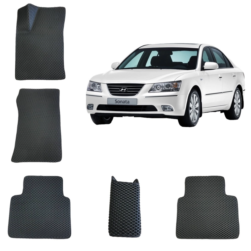 3-D Автомобильные EVA, ЭВА, ЕВА коврики для HYUNDAI SONATA 5 поколение / ХЕНДАЙ СОНАТА 5