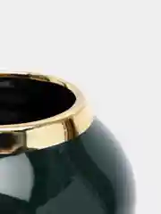 Ваза керамическая, зелёный, 16,5 х 16,5 х 16,5 см