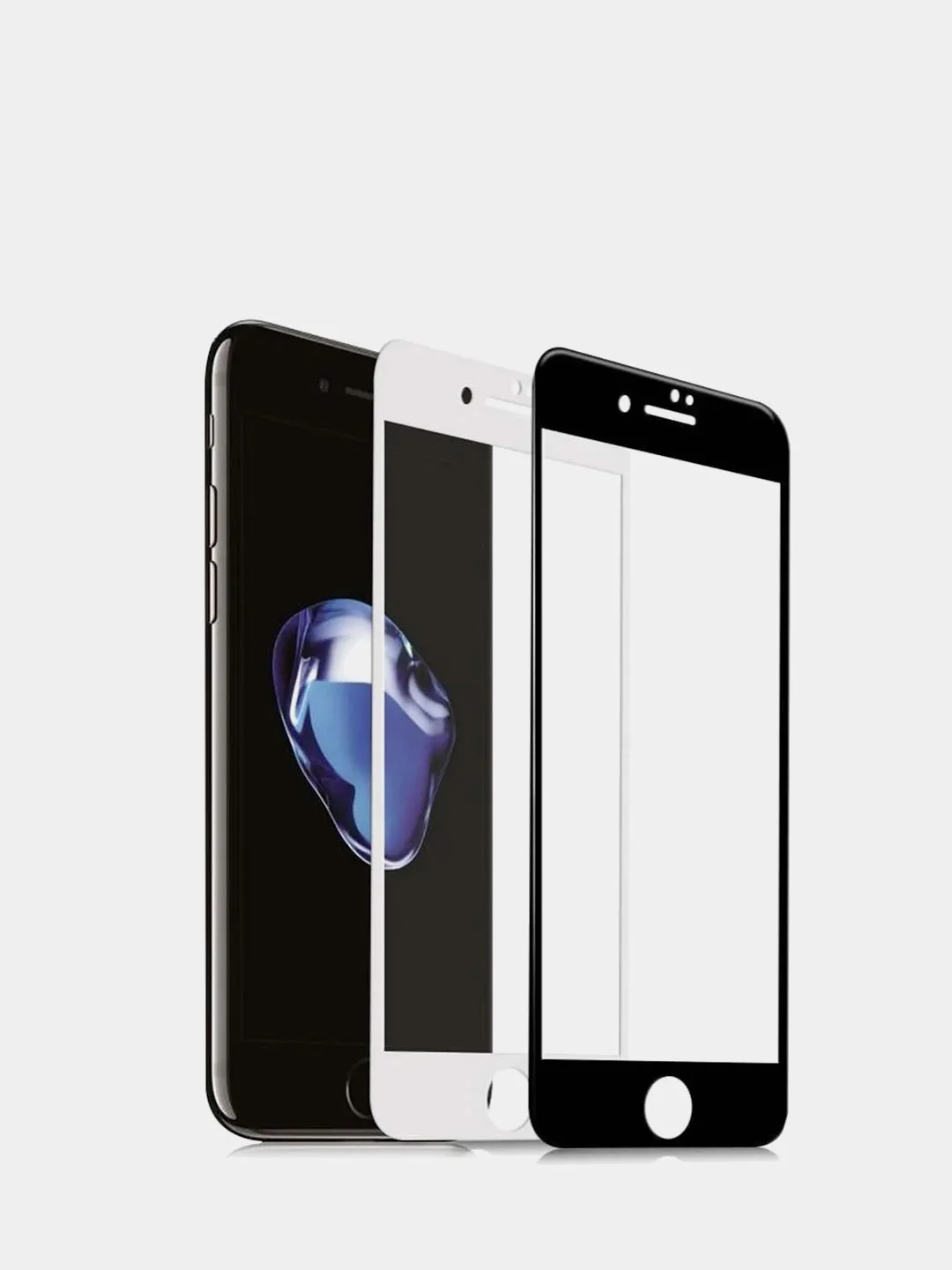 Черный iphone 7 Plus, 8 Plus, Айфон 7 Плюс, 8 Плюс защитное стекло 9D