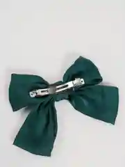 Зеленый бант-заколка для волос