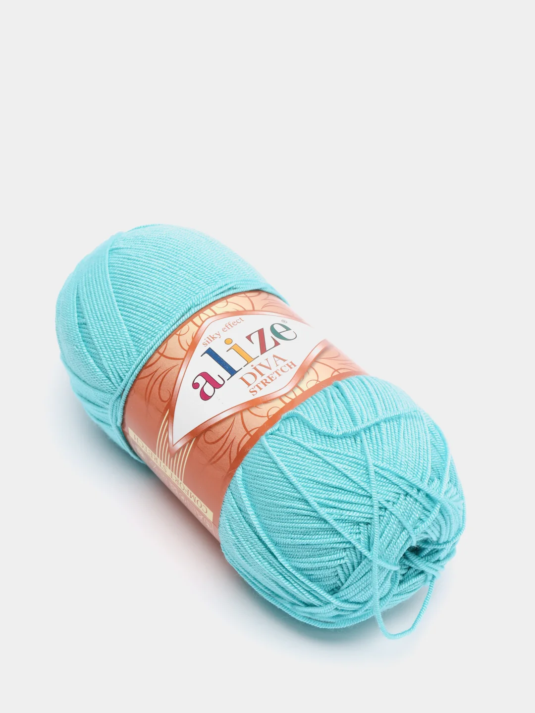 Бирюзовый пряжа Alize Diva Stretch 92% Микрофибра 8% Эластик 100г 400м