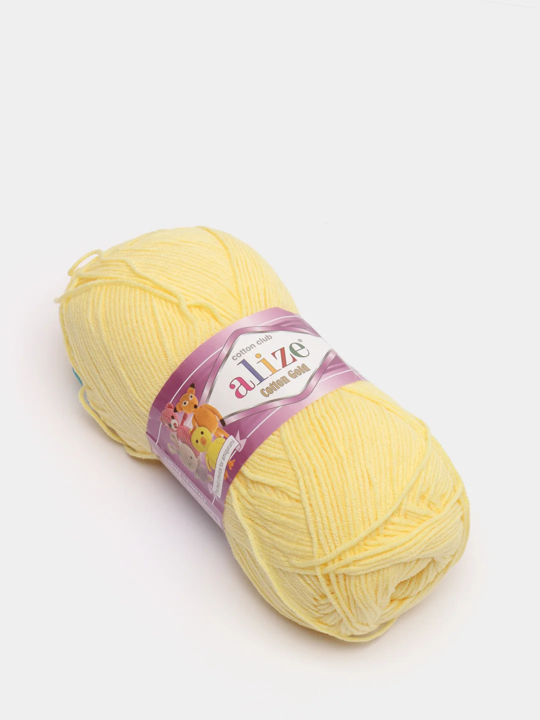 Светло-жёлтый пряжа Alize Cotton Gold 55% Хлопок 45% Акрил 100г 330м Ализе Коттон Голд