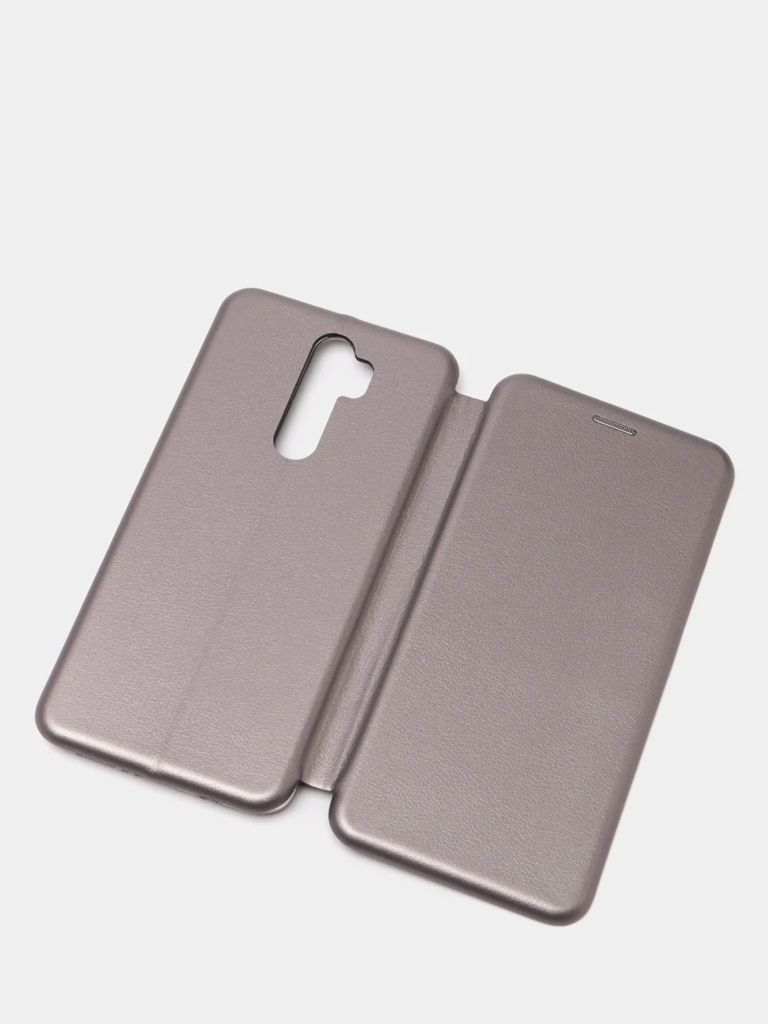 Серый чехол книжка Redmi Note 8 pro