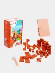 Бордовый eco Конструктор для детей керамический, 3+