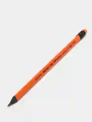 Оранжевый карандаш чернографитный BRAUBERG "ULTRA COLOR", HB, с ластиком, пластиковый, разные цвета