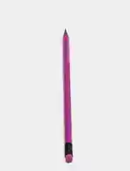 Пурпурный карандаш чернографитный BRAUBERG "ULTRA COLOR", HB, с ластиком, пластиковый, разные цвета