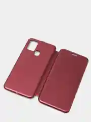 Бордовый чехол книжка Samsung M31 / Samsung M21