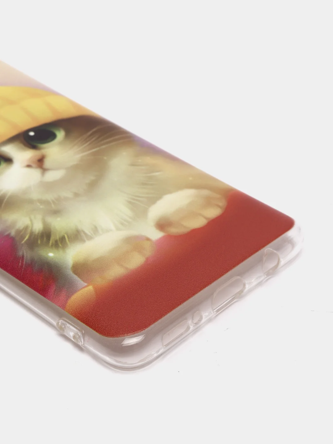 Желтый силиконовый чехол на Samsung Galaxy A51 / Самсунг А51 прозрачный с рисунком, защита камеры