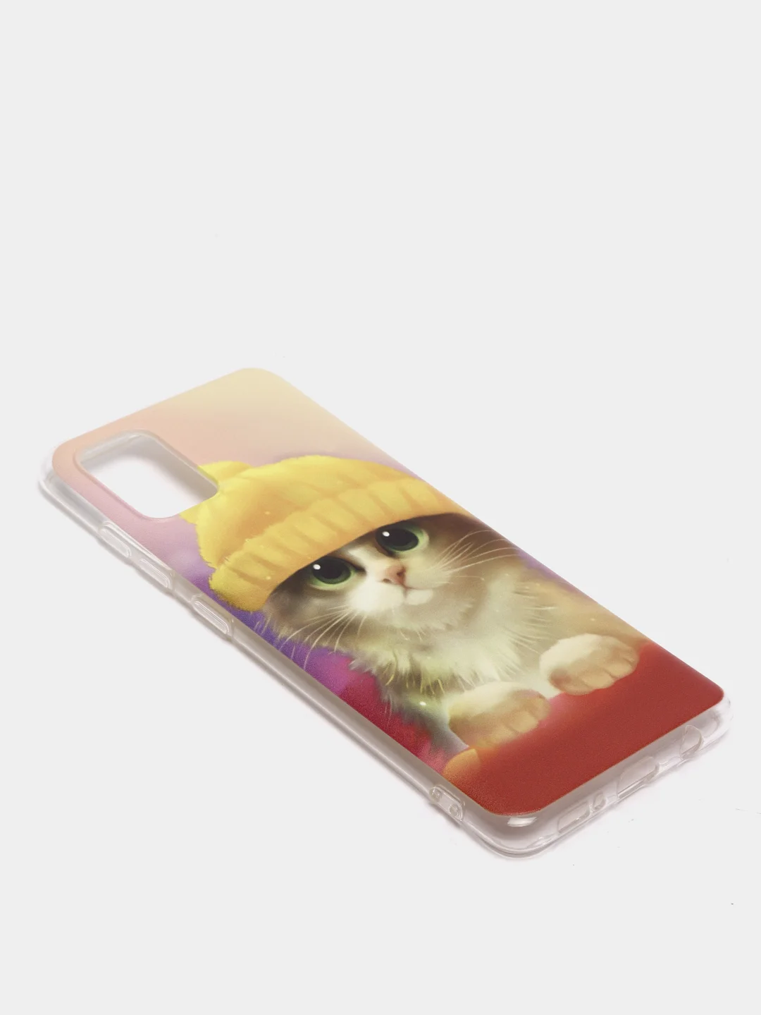 Желтый силиконовый чехол на Samsung Galaxy A51 / Самсунг А51 прозрачный с рисунком, защита камеры