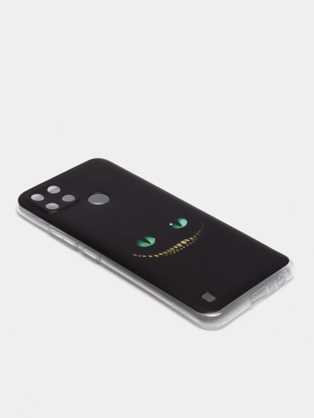 Черный силиконовый чехол на Oppo Realme C21Y/C25Y / Оппо Реалми C21Y/C25Y прозрачный, с рисунком