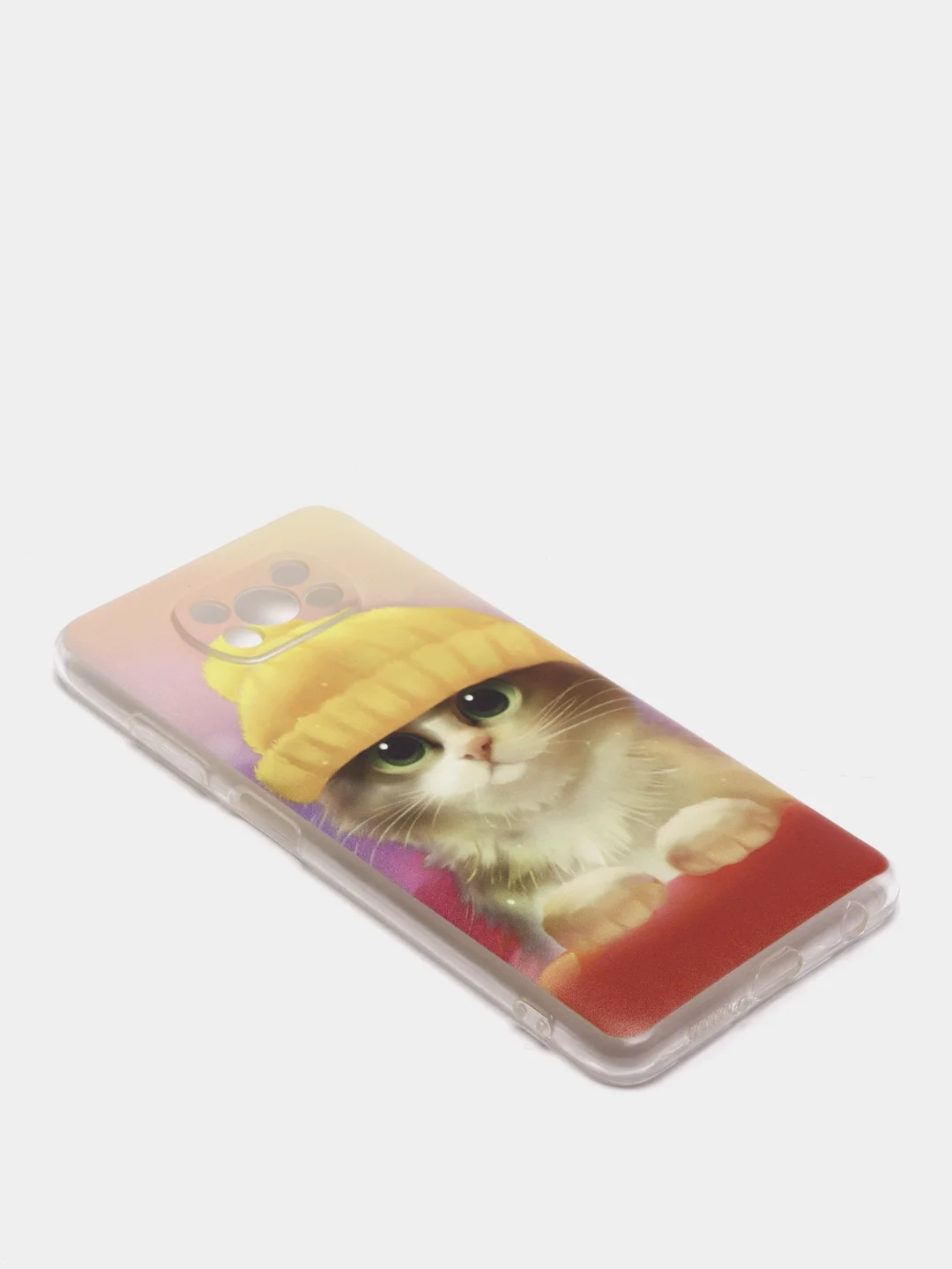 Желтый силиконовый чехол на Xiaomi Poco X3/X3 Pro / Сяоми Poco X3/Х3 Про прозрачный, с рисунком