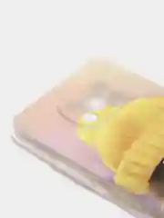 Желтый силиконовый чехол на Xiaomi Poco X3/X3 Pro / Сяоми Poco X3/Х3 Про прозрачный, с рисунком