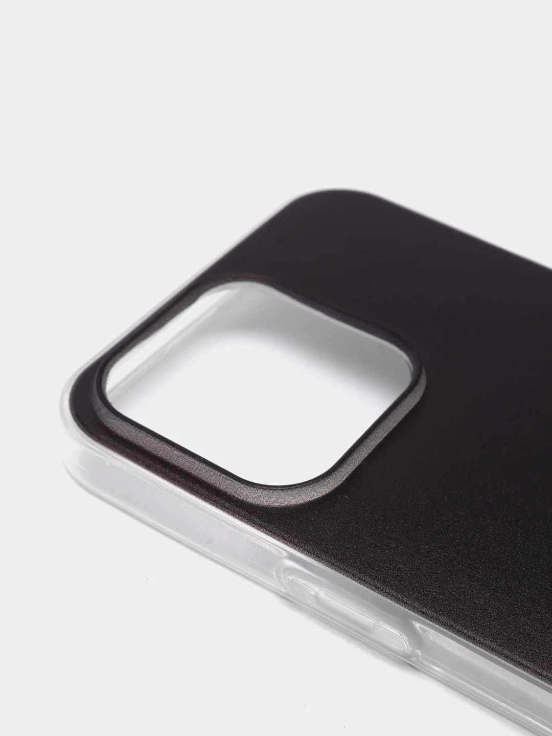 Черный силиконовый чехол на iPhone 13 Pro/Айфон 13 Pro прозрачный, с рисунком, защита камеры