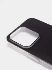 Черный силиконовый чехол на iPhone 13 Pro/Айфон 13 Pro прозрачный, с рисунком, защита камеры