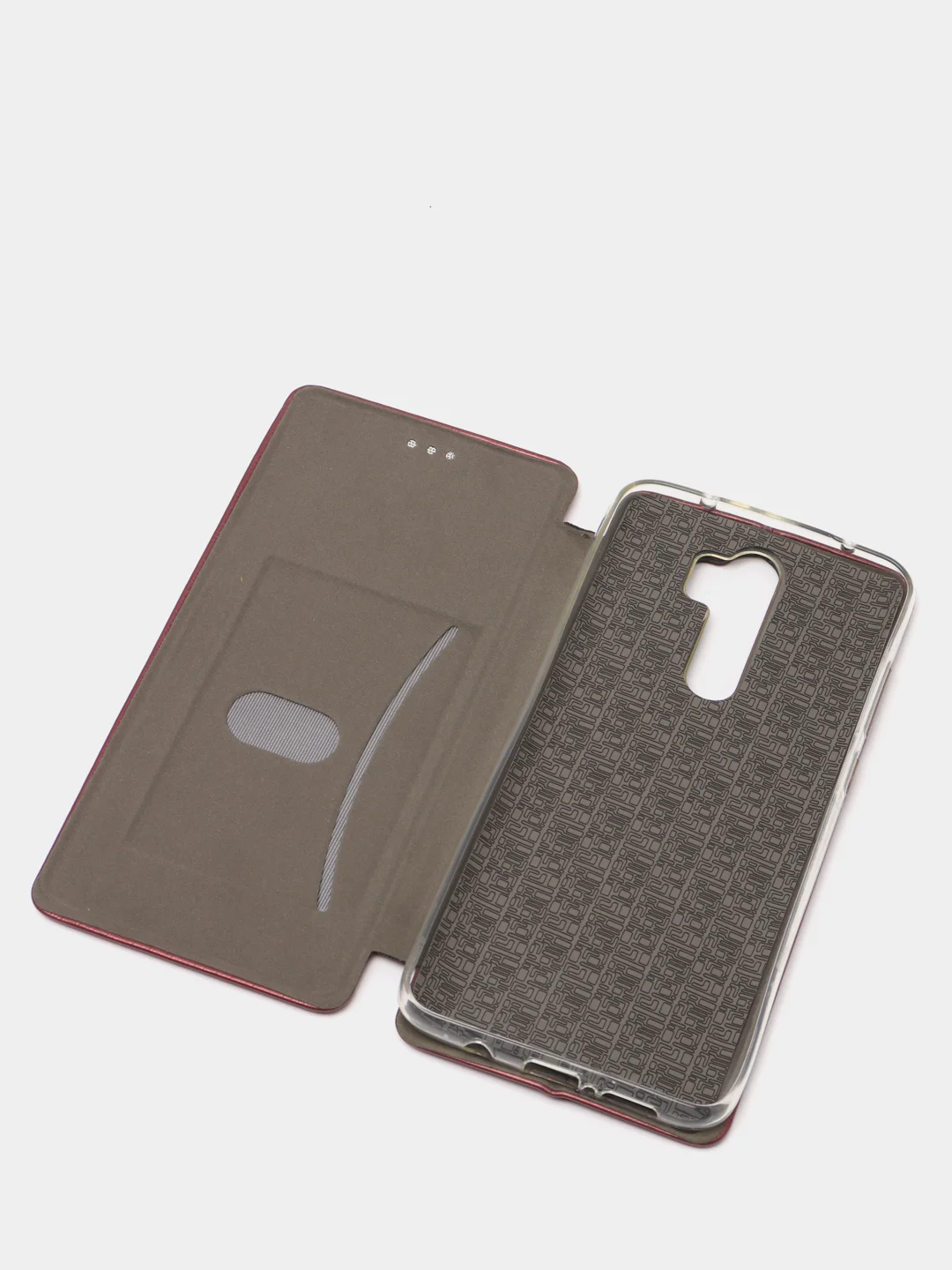 Бордовый чехол книжка Redmi Note 8 pro