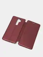 Бордовый чехол книжка Redmi Note 8 pro