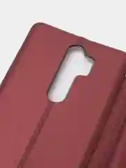 Бордовый чехол книжка Redmi Note 8 pro