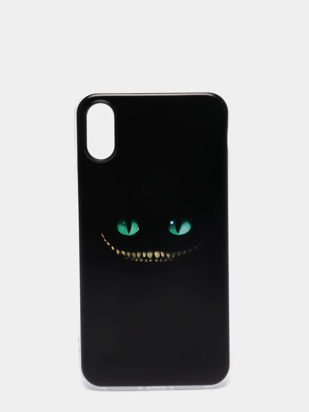 Черный силиконовый чехол на Apple iPhone XR / Айфон XR прозрачный, с рисунком, защита камеры