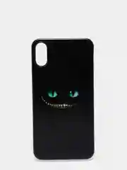 Черный силиконовый чехол на Apple iPhone XR / Айфон XR прозрачный, с рисунком, защита камеры