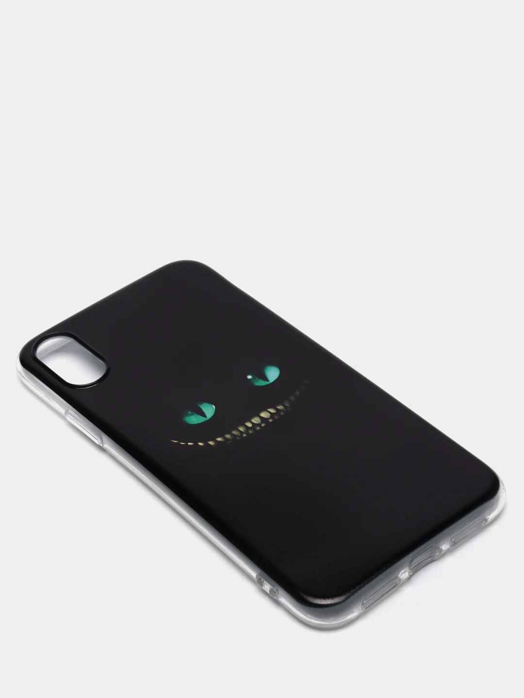 Черный силиконовый чехол на Apple iPhone XR / Айфон XR прозрачный, с рисунком, защита камеры