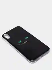 Черный силиконовый чехол на Apple iPhone XR / Айфон XR прозрачный, с рисунком, защита камеры
